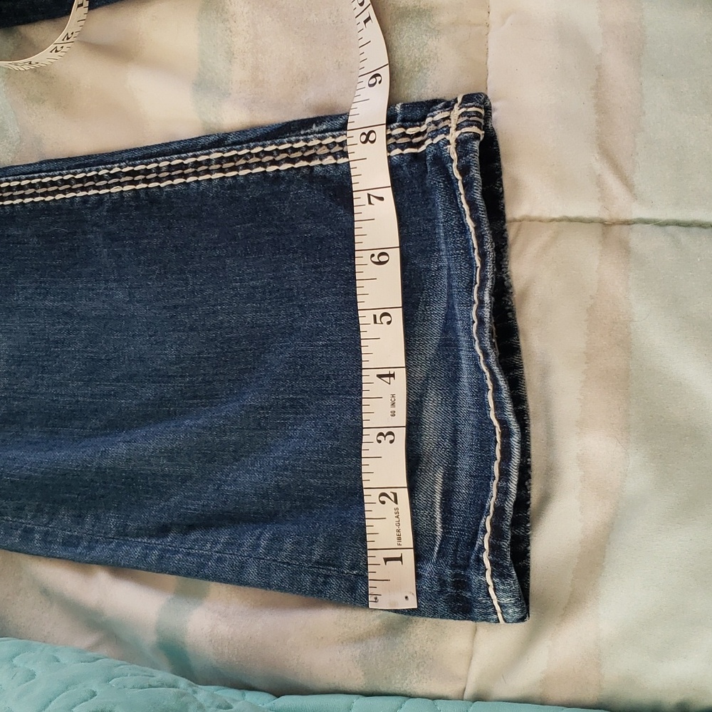 Rock Revival Ginger Easy Fit Jeans 28x30 Bootcut Thick Stitch Western Denim - Picture 13 of 16